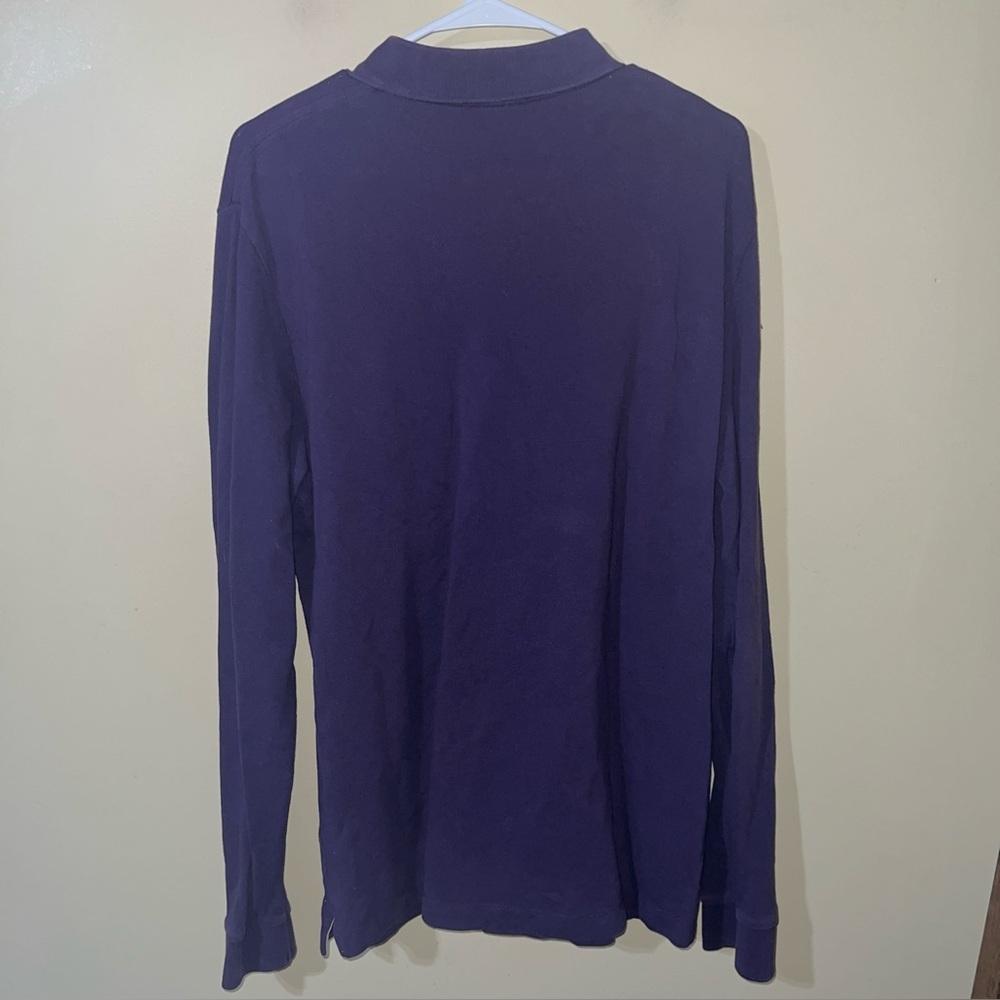 Burberry Brit Men's Purple Long Sleeve Polo Shirt Large - Picture 3 of 3